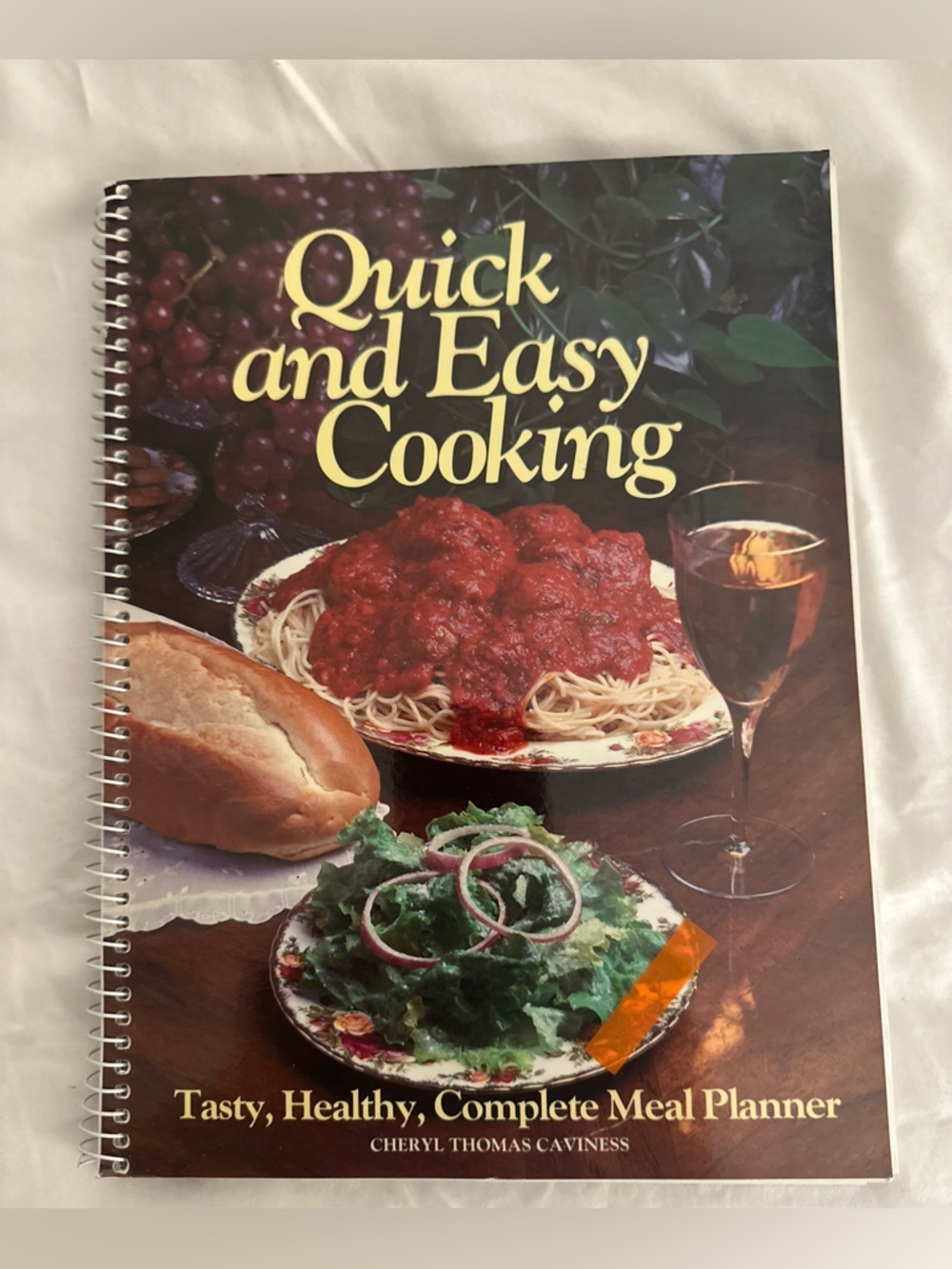 Quick and Easy Cooking Cookbook - Red, Green, Cream Cover